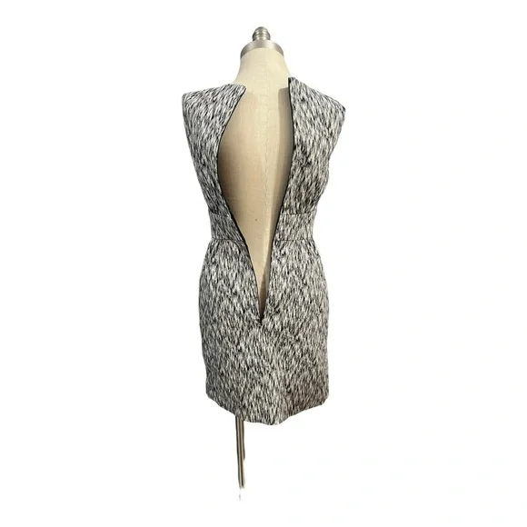 WHIT lib Sheath Dress Cocktail Black White Size 2 Sleeveless Career - Picture 4 of 14